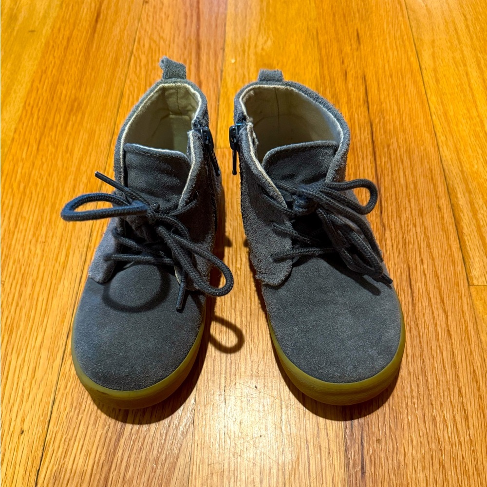 Boots, grey suede, toddler size 10, gap, unisex, gently used